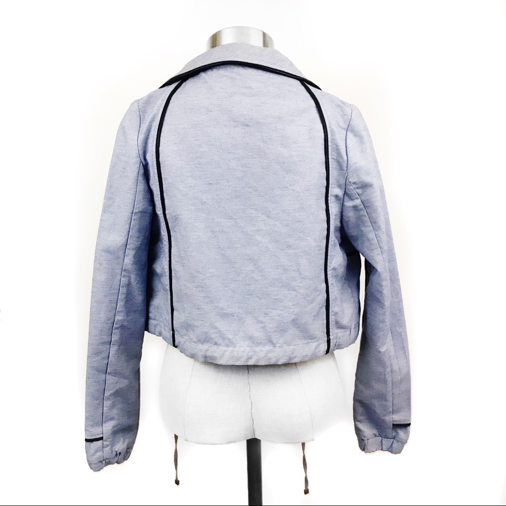 Stella & Jaime cropped leather trim jacket - Picture 4 of 7